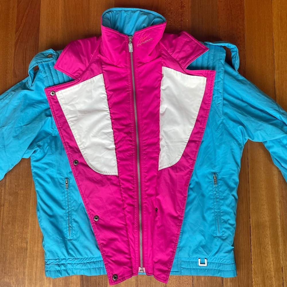 Vintage 1980’s Blue and Pink Futurski Prime Ski Jacket